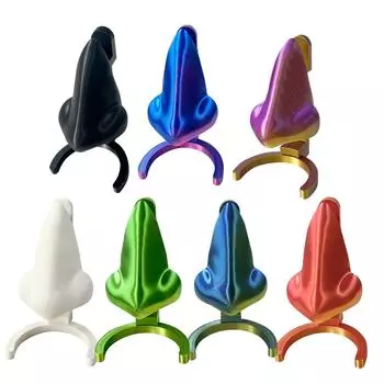 Оправа для очков, напечатанная на 3D-принтере, оправа для очков в форме носа, украшение для дома, творческая личность, украшение рабочего стола One Size чёрный