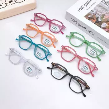 Оправа для очков с полуоправой для бровей, мужская и женская, меняющая цвет подсветки, металлическая плоская зеркальная оправа для очков с защитой от синего света, меняющая цвет