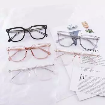 Оправа для очков с вставками из рисового гвоздя, сверхлегкая оправа для очков TR90 с защитой от синего света, плоская зеркальная оправа для женщин, большая оправа без макияжа, выглядит стройной