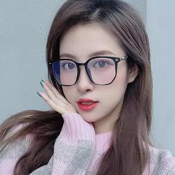 Оправа для очков с защитой от синего света. Модная многоугольная врезная оправа для ног для мужчин и женщин с одинаковыми готовыми очками для близорукости. -100