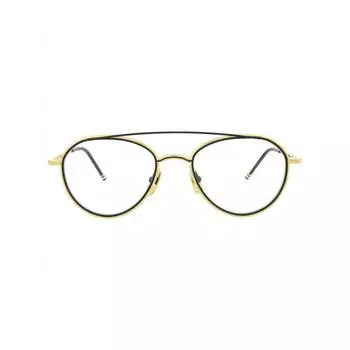 Оправа для очков Thom Browne Aviator Metal Optical Frames Navy Yellow Gold Transparent One Size