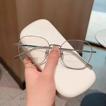 Оправа для очков в стиле ретро в стиле многоугольника для женщин с открытым лицом и близорукими очками. Вариант очков с диоптриями.