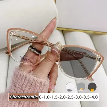 Оправа кошачий глаз очки для близорукости для мужчин и женщин ультра легкие защитные фотохромные очки для глаз роскошные очки высокой четкости 0