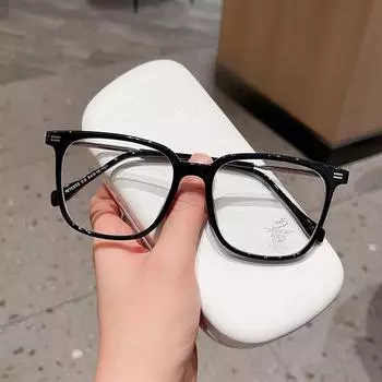 Оправы для очков TR90 в большой оправе в стиле ретро для мужчин и женщин без макияжа могут быть оснащены очками для близорукости с защитой от синего света