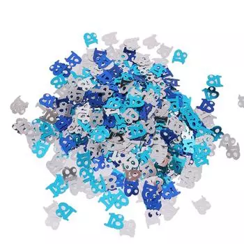 Опрыскивает разброс юбилейных букв с днем рождения, стол, конфетти, украшение для вечеринки 18