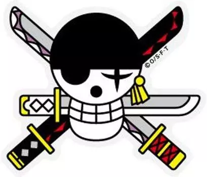 OPS-72 Zoro Pirate Flag ONE PIECE x Panson Works Collaboration Наклейка Мини-наклейка One Piece Official Goods