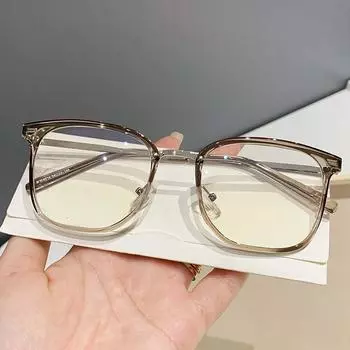 Optical Glasses Frame With Myopia Retro Square Metal Mixed Anti-Blue Light Color Tr9214