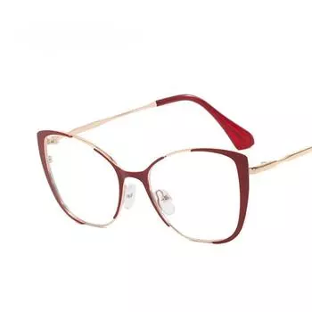 Оптическая оправа по рецепту для женщин, модные женские очки, металлические антисиние очки для студентов, оптовая продажа CN