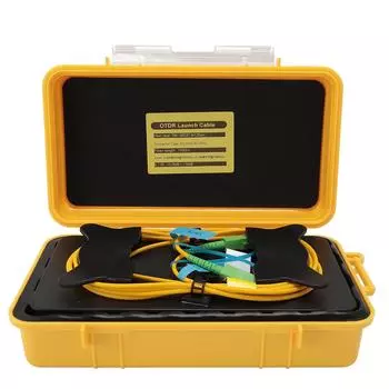 Оптическая рефлектометрия во временной области. Инструмент для тестирования волоконно-оптического кабеля запуска. Тестирование одномодового кабеля вслепую. 1000 м.