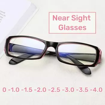 Оптические очки с защитой от излучения, очки унисекс в стиле ретро, с защитой от синего света, очки для близорукости в винтажной квадратной оправе 0