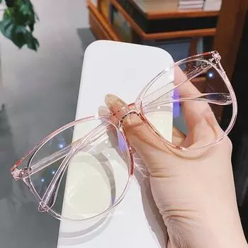 Оптические очки с защитой от синего света, унисекс-очки в стиле ретро, сверхлегкие, большая квадратная оправа серый