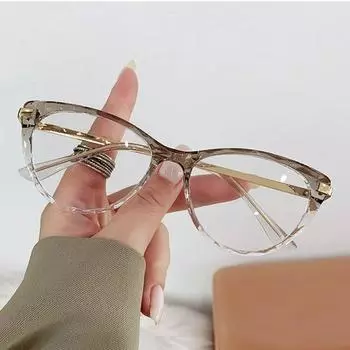 Оптические очки, женские хрустальные оправы, анти-синие очки, близорукость, оправа для очков по рецепту, женские очки с синим светом