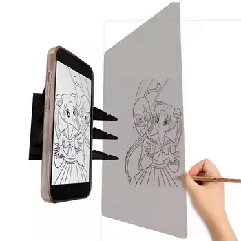 Оптический чертежный стол для калькирования, совместимый со смартфонами, а также инструмент поддержки рисования и создания эскизов для создания аниме и иллюстраций AZ-FRONT