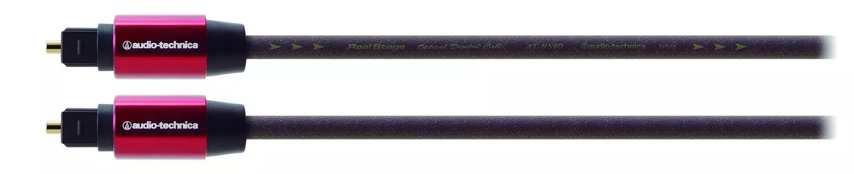 Оптический цифровой кабель Audio Technica TOS Link, устойчивый к воздействию тепла и шума, автомобильный, с маленькой вилкой, сделано в Японии, AT-RS90/0.7, 0,7 м