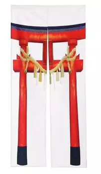 оптический длинный поддельный next.design Норен, Тории, комната в японском стиле, святилище, храм, вход, шутка, иллюзия, гобелен, реквизит, длина, 180 см, интерьер,