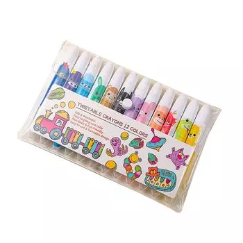 OptiPro Water Soluble Easy to Will Not Stain Your Can Be Removed with Elementary School Coloring Props Crayon, Crayon, Safe, Non-Toxic, Wash, Hands,