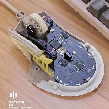 Оптоэлектронная мышь RGB с интерфейсом USB, 9 клавиш, офисная мышь с разрешением DPI 6 скоростей, регулируемое программирование макроопределений для настольных ПК