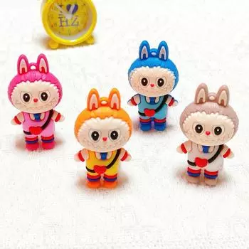 оптовая цена 4 шт. Кукла Лабубу Мультяшный ремешок Брюки Кулон-брелок Лабубу Маленький подарок
