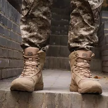 Оптовая цена Zapatos De Seguridad Outdoor Trekking Shoes Boots Men High Cut Safety Shoes Lightweight Sand 40 чёрный