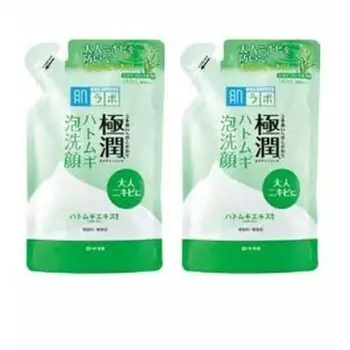 [Оптовая покупка 2 шт.] Hada Labo Gokujun Pore Cleaning Adult Acne Prevention Hatomugi Foaming Face Washing Refill 140 мл