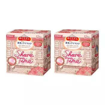 Оптовая покупка Kao Megrhythm Steam Eye Mask Share Time Rose Scent, который окутает вас счастьем, 12 штук x 2 коробки