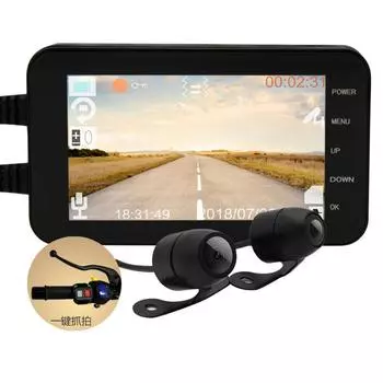 Оптовая продажа 4,0-дюймовый мотоциклетный регистратор спереди и сзади двойной объектив водонепроницаемый ночное видение высокой четкости 1080P видео Wifi None чёрный