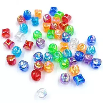 Оптовая продажа 9 мм для изготовления ювелирных изделий AB цветные акриловые бусины 20 шт./пакет DIY рукоделие распорка граненые хрустальные бусины ожерелье браслет чешский свободный разноцветный
