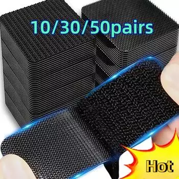 Оптовая продажа автоклеящиеся липучки швейные крючки и петли застежка кабельный органайзер самоклеящаяся лента крепится двухсторонний фиксированный DIY 20PCS(10pairs)