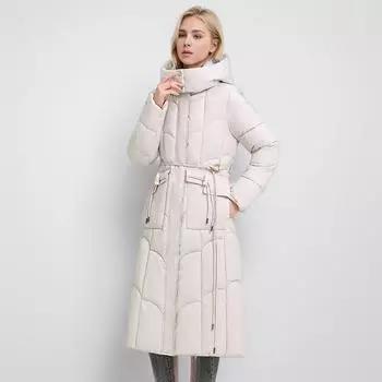 Оптовая продажа больших размеров пуховой хлопчатобумажной одежды, тонкая зимняя свободная модная куртка, утолщенная длинная хлопчатобумажная куртка L чёрный