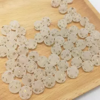 Оптовая продажа, бусины со звездами для изготовления серег, браслетов, матовые прозрачные 50 шт., изысканные ювелирные аксессуары «сделай сам», 8 мм/10 мм, акриловые модные аксессуары Frosted Clear 8mm 50pcs