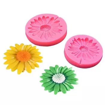 Оптовая продажа День матери Маленькая ромашка цветок помадка глина капли клей шоколад силиконовая форма вишневый цвет выпечки торт A2