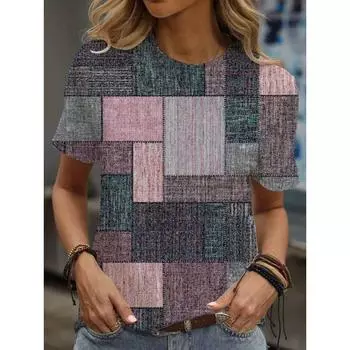 Оптовая продажа дешевой одежды рубашки и блузки летняя женская одежда распродажа короткие рукава майки 3D принт футболки с героями мультфильмов S