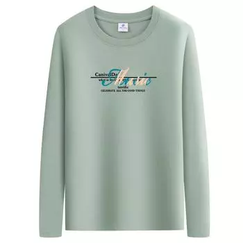 Оптовая продажа футболок с длинными рукавами для внешней торговли, внутренний топ для молодежи, базовое пальто для мужчин, осенняя одежда S белый