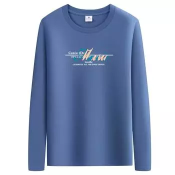 Оптовая продажа футболок с длинными рукавами для внешней торговли, внутренний топ для молодежи, базовое пальто для мужчин, осенняя одежда S белый