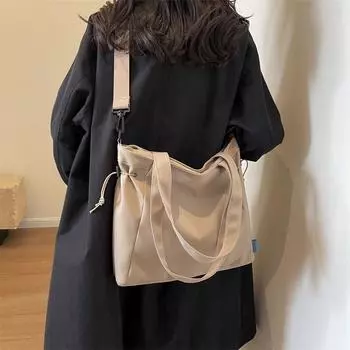 Оптовая продажа холщовой сумки большой вместимости. Новинка 2024 года. Простая женская сумка через плечо для отдыха. Модная холщовая сумка через плечо.