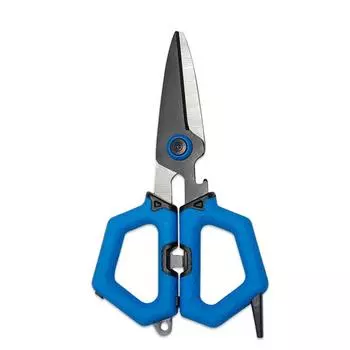 Оптовая продажа из нержавеющей стали, ножницы для резки лески с открытым контуром, многоцелевые инструменты для рыбалки на открытом воздухе синий