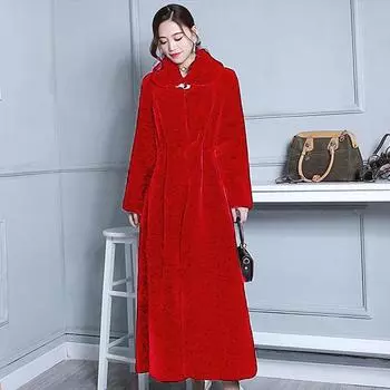 Оптовая продажа осенне-зимних повседневных искусственных меховых пальто женская одежда средние и длинные плюшевые пальто имитация кролика Рекс S чёрный