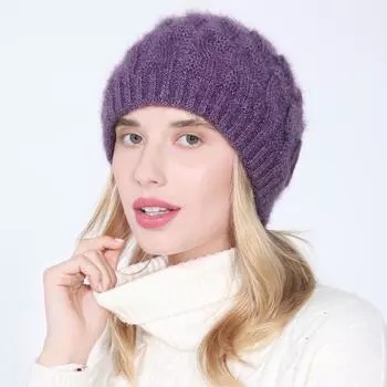 Оптовая продажа, осенне-зимняя теплая вязаная шапка для женщин плюс флисовые шапочки Skullies, уличные женские ветрозащитные термозимние шапки
