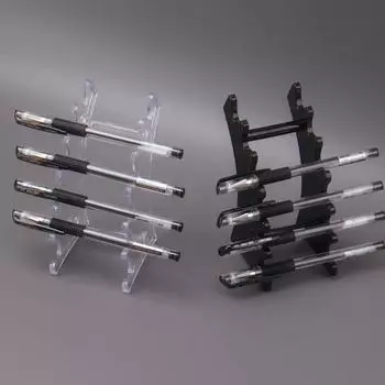 Оптовая продажа пластиковый прозрачный 6 слотов карандаш ручка ложка ювелирные изделия дисплей держатель стойка чёрный