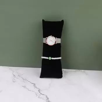 Оптовая продажа прочных бархатных жемчужных часов-браслетов, подушек для часов, держателей для часов, браслетов на щиколотку, ювелирных изделий, прилавков, органайзеров чёрный