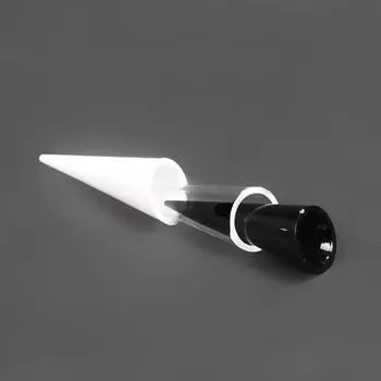 Оптовая продажа прозрачного акрилового конического кольца Riangle для хранения ювелирных изделий, пластиковая подставка для кольца белый