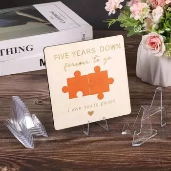 Оптовая продажа прозрачных акриловых подставок для монет, держателей, небольших мольбертов, держателей для торговых карточек, органайзеров для карт Kpop Idol