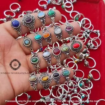 Оптовая продажа, различные хрустальные кольца для женщин, кольцо ручной работы с драгоценными камнями, подарочное посеребренное кольцо, оптовая продажа оптовой партии ювелирных изделий! 5 Pcss free Size красный