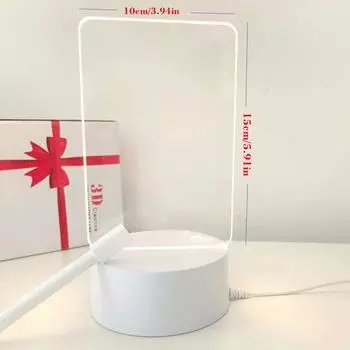 Оптовая продажа с фабрики, доска объявлений Instagram, 3D-ночник, излучающий свет, акриловая стираемая доска для рукописного ввода, настольная атмосфера, лампа DIY синий