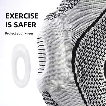 Оптовая продажа спортивных пружинных силиконовых наколенников для производителей новой продукции, езды на велосипеде, бега, танцев, защиты коленной чашечки, трикотажного защитного снаряжения S