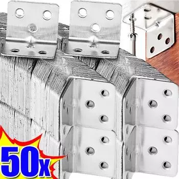 Оптовая продажа универсальный угловой кронштейн из нержавеющей стали 90 градусов прямоугольный фиксированный кронштейн деревянная мебель каркас кровати шкаф аксессуар
