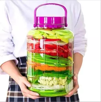 Оптовая продажа утолщенных стеклянных бутылок для пивоварения, банок для вина, банок для пивоварения, банок для маринованных овощей, запечатанных домашних маринованных овощей.