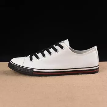 Оптовая продажа высококачественных мужских парусиновых туфель, мужская черная студенческая повседневная обувь, белые кроссовки на плоской подошве 7 белый