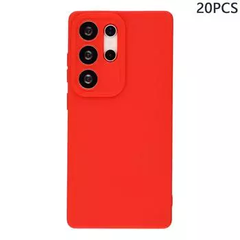 Оптовая закупка 20 шт. Чехол для Samsung Galaxy S25 Ultra с точными вырезами, матовый чехол из ТПУ толщиной 1,3 мм для телефона Red