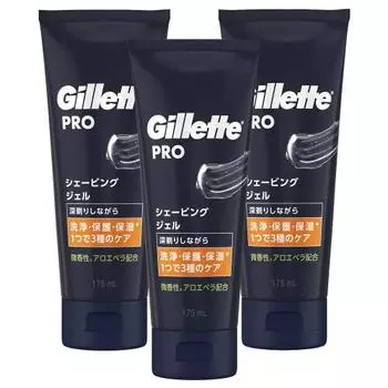 [Оптовая закупка] Gillette PRO Гель для бритья 175 мл x 3 шт. Бритва для бритья для мужчин